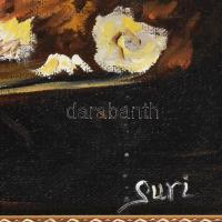 Suri jelzéssel: Virágcsendélet. Olaj, vászon. Dekoratív fakeretben. 50x40 cm