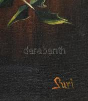 Suri jelzéssel: Csendélet. Olaj, vászon. Dekoratív fakeretben. 50x40 cm