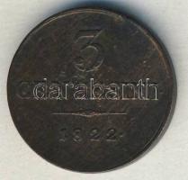 Olasz Államok/Lombardia/Velence osztrák közigazgatás 1822V 3c T:3+