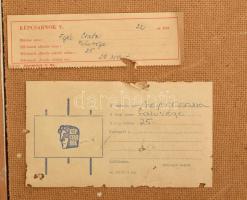 Fejér Csaba (1936-2002): Faluvége. Olaj, farost, jelzett, hátoldalán Képcsarnok Vállalat címkéivel. ...