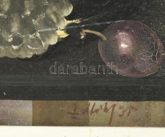 Záborszky Viola (1935 - 2008): Csendélet. Olaj, farost, jelzett, hátoldalán Képcsarnok Vállalat címk...