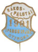 1901. "Rákospalotai Iparosifjak Otthona" zománcozott fém kitűző (~19x16mm) T:AU