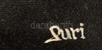 Suri jelzéssel: Indián. Olaj, karton. Dekoratív fakeretben. 30x25 cm