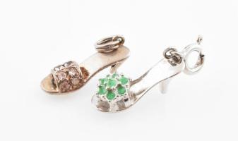 Ezüst(Ag) magassarkú medál és charm, 2 db, jelzett, h: 2 cm, bruttó: 2,9 g