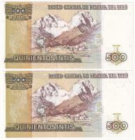 Peru 1987. 500I (2x) sorszámkövetők T:UNC,AU
Peru 1987. 500 Intis (2x) consecutive serials C:UNC,AU...
