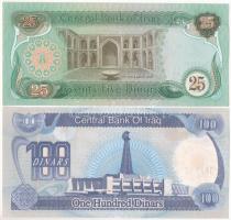 Irak 1982. 25D + 1994. 100D T:UNC
Iraq 1982. 25 Dinars + 1994. 100 Dinars C:UNC