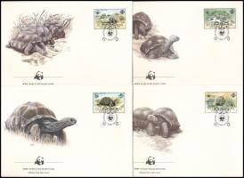1987 WWF: Aldabra óriásteknős sor 4 FDC-n Mi 104-107