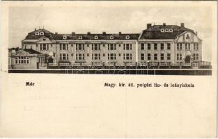 1918 Mór, Magy. kir. áll. polgári fiú- és leányiskola. Reszler J. kiadása