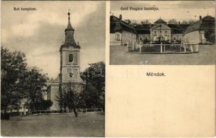 1929 Mándok, református templom, Gróf Forgács kastély