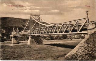 1908 Tokaj, Erzsébet híd a Tiszán. Gestetner Adolf kiadása (EK)