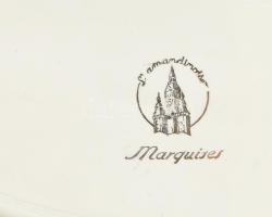 2 db francia klasszicizáló tál. Matricás, jelzett, kopásokkal d: 28 cm, 34x22 cm