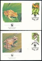 WWF: Fiji Tree Frog set on 4 FDC Mi 586-589, WWF: Fidzsi-fa béka sor 4 db FDC-n Mi 586-589