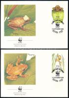 WWF: Fiji Tree Frog set on 4 FDC Mi 586-589 WWF: Fidzsi-fa béka sor 4 db FDC-n Mi 586-589