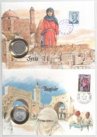 5db-os érmés boríték tétel, mind különféle és német nyelvű tájékoztatóval, benne: Thaiföld, Ukrajna,...