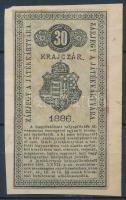 1886 30kr Játékkártya zárjegy
