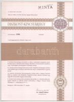 Budapest 1988. "Diszkont Kincstárjegy" 500.000Ft névértékű kincstárjegy szárazpecséttel, "MINTA" felülbélyegzéssel és "0000000"-ás sorszámmal (2x) T:I