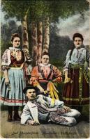 1916 Pöstyén, Piestany; Felvidéki népviselet, folklór. Donáth Lipót kiadása / Volkstracht / Upper Hungarian (Slovak) folklore (r)