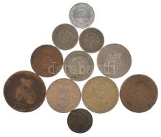 11db-os vegyes külföldi fém érmetétel, mind klf, közte forgalmi emlékkiadások is. Benne: Amerikai Eg...