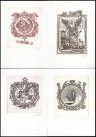 Vén Zoltán: Kisgaléria. 15 db jelzett rézkarc mappában. Sorszámozott, jelzettek 006/150, 12x9,5 cm K...