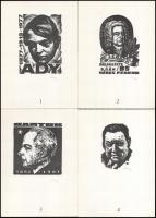 20 arckép. Fába metszette: Fery Antal. Debrecen, 1988. Kisgrafika barátok köre. 003 /500 15x18 cm Ki...