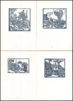 König Róbert: Cornwalltól Edinburghig 1987. Grafikai epigrammák. 20 db fametetszetet tartalmazó sors...