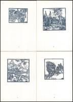 König Róbert: Cornwalltól Edinburghig 1987. Grafikai epigrammák. 20 db fametetszetet tartalmazó sors...