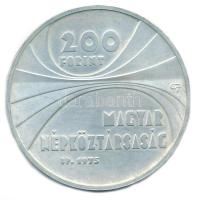 1975. 200Ft Ag "Magyar Tudományos Akadémia" T:BU patina Adamo EM47