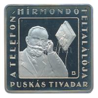 2008. 1000Ft Cu-Ni "Telefonhírmondó - Puskás Tivadar" kapszulában T:PP patina Adamo EM2166