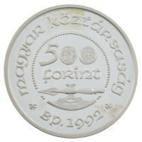 1992. 500Ft Ag "Szent László" kapszulában T:PP kis patina Adamo EM125