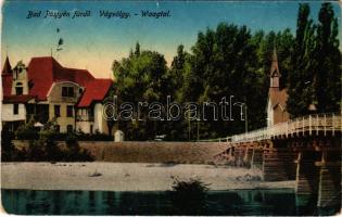 1918 Pöstyén, Piestany; Vágvölgy, híd / Waagtal / Povazie / Váh valley, bridge, spa (r)