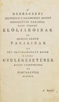 Diószegi Sámuel: Erköltsi tanítások prédikátziókbann. I. darab. Debreczenbenn, 1808, Csáthy György, ...