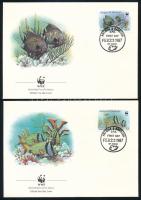 WWF: Fish set on 4 FDC Mi 1010-1013 WWF: Halak sor 4 db FDC-n Mi 1010-1013