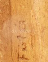 Futó jelzéssel: Lányok, fafaragás. Fali dísz. Jelzett, 33x23 cm