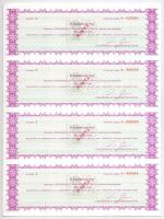 Budapest 1990. "Postabank és Takarékpénztár Rt." részvénye 50.000Ft-ról, "MINTA"...