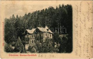 1900 Stószfürdő, Stoósz-fürdő, Kúpele Stós; Mária villa. Wlaszlovits Gusztáv kiadása / villa, spa (EK)