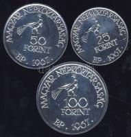 1967. 25Ft Ag +  50Ft Ag + 100Ft Ag "Kodály" sor  T:BU