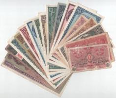 18db-os Korona- és Pengő bankjegytétel T:AU-VG