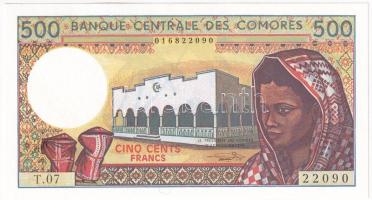Comore-szigetek 1984-2004. 500Fr T:UNC Comoros 1984-2004. 500 Francs C:UNC