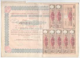 Budapest 1926. "Belvárosi Takarékpénztár Részvénytársaság" öt részvénye egyben 250P-ről (2...