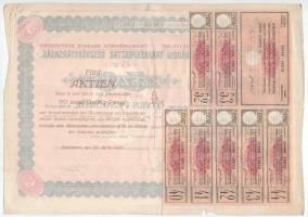 Budapest 1926. "Belvárosi Takarékpénztár Részvénytársaság" öt részvénye egyben 250P-ről (2...