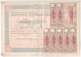 Budapest 1926. "Belvárosi Takarékpénztár Részvénytársaság" öt részvénye egyben 250P-ről (2...