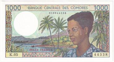 Comore-szigetek 1984-1994. 1000Fr T:UNC Comoros 1984-1994. 1000 Francs C:UNC