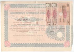 1926. Budapest "Belvárosi Takarékpénztár Részvénytársaság" öt részvénye egyben 250P-ről (2...