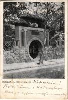 1940 Budapest II. Bolyai utca 13. Simonyi-Semadam Sándor villájának kínai stílusú kerítése (EK)