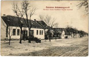 1917 Budapest III. Békásmegyer, Fő utca, Schifferer Flórián üzlete (EK)