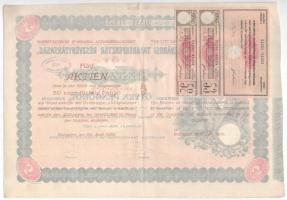 Budapest 1926. "Belvárosi Takarékpénztár Részvénytársaság" öt részvénye egyben 250P-ről (2...