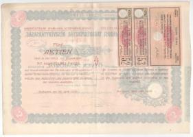 Budapest 1926. "Belvárosi Takarékpénztár Részvénytársaság" öt részvénye egyben 250P-ről (2...