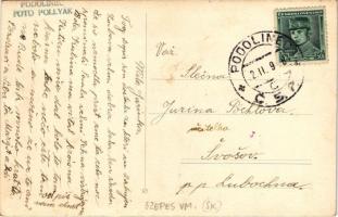 Podolin, Podolínec (Szepes, Zips); Fő tér, templom, üzlet / main square, church, shop. Foto Pollyák ...