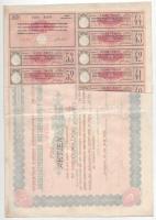 Budapest 1926. "Belvárosi Takarékpénztár Részvénytársaság" öt részvénye egyben 250P-ről (2...