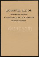 Ballagi Aladár: Kossuth Lajos északamerikai beszédei nemzetiségekről és a nemzetek testvériségéről. Előszóval és jegyzetekkel ellátta: - - . Cegléd, 1919, Kossuth-Múzeum, 36 p. Papírkötésben, jó állapotban, pótolt borítóval.